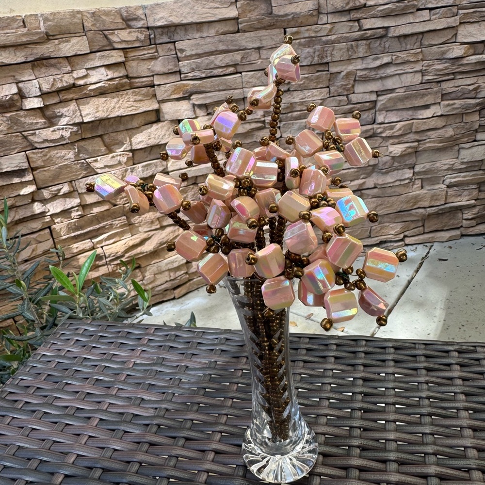 Elegant handmade beaded flower stems
